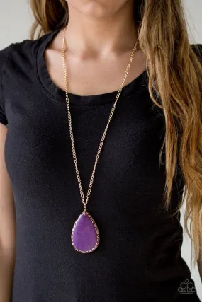 Paparazzi Accessories  - Stone Magnificence #N752 Peg - Purple Necklace