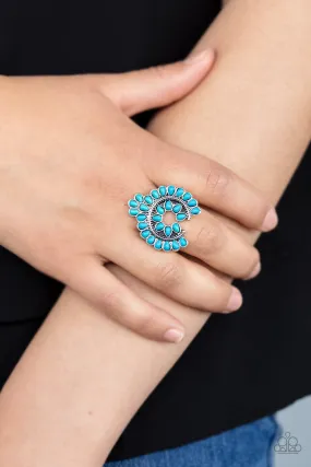 Paparazzi Accessories - Trendy Talisman #R816  - Blue Ring