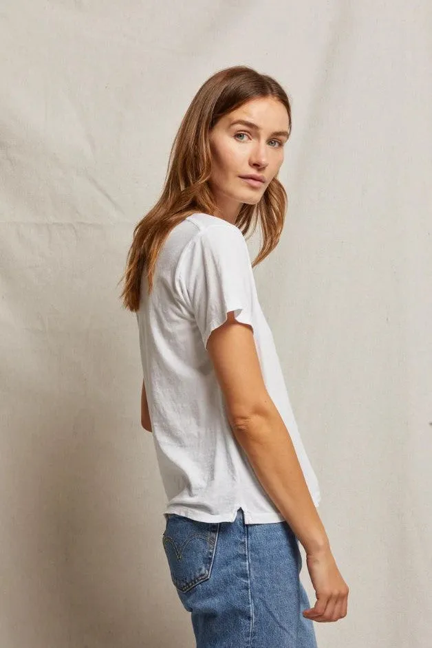 Perfect White Tee - Ruby Cotton Boxy w/ Side Slits