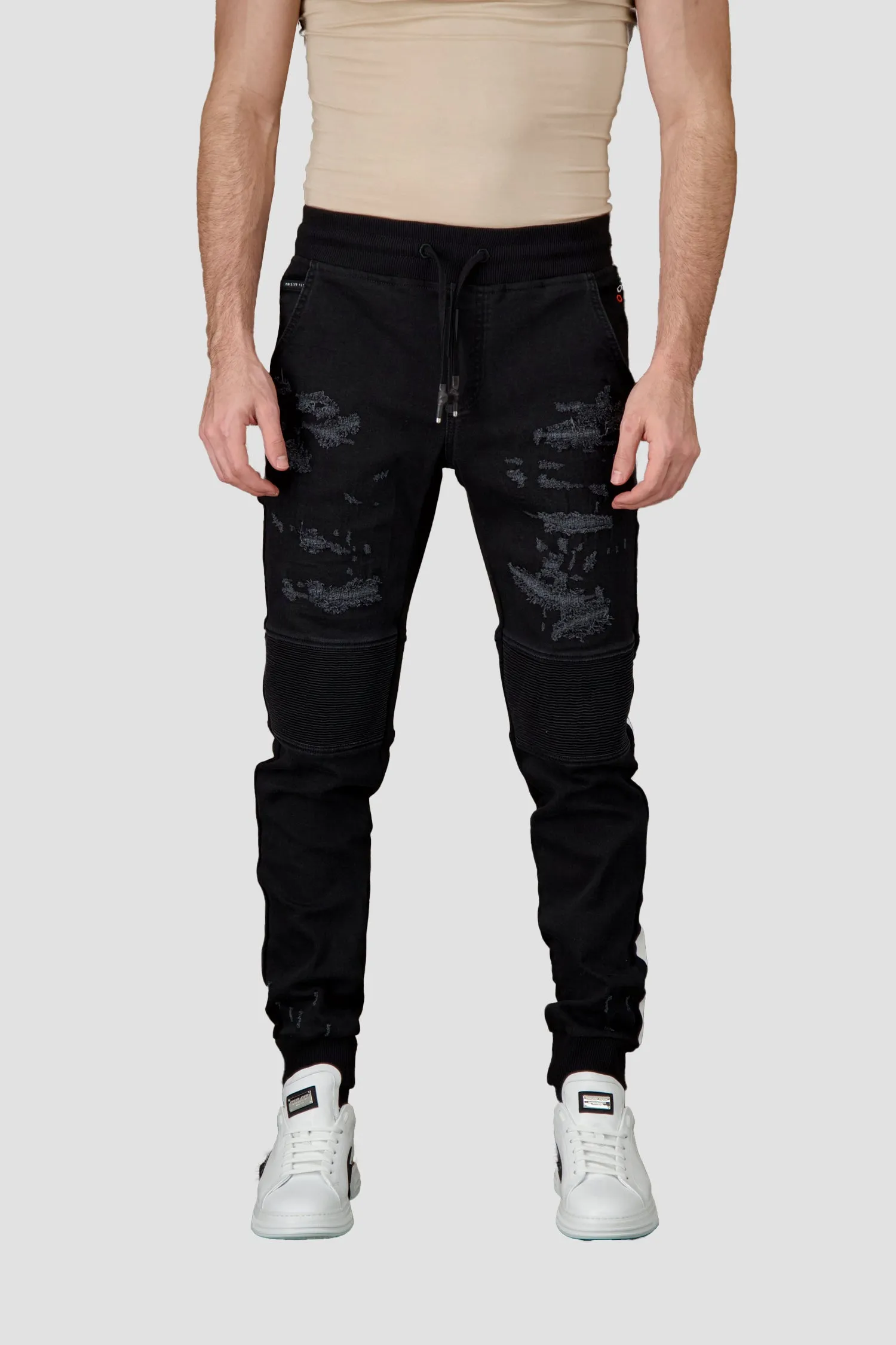 Philipp Plein Black Denim Slim Shady Chill Fit PP 1978 Jeans