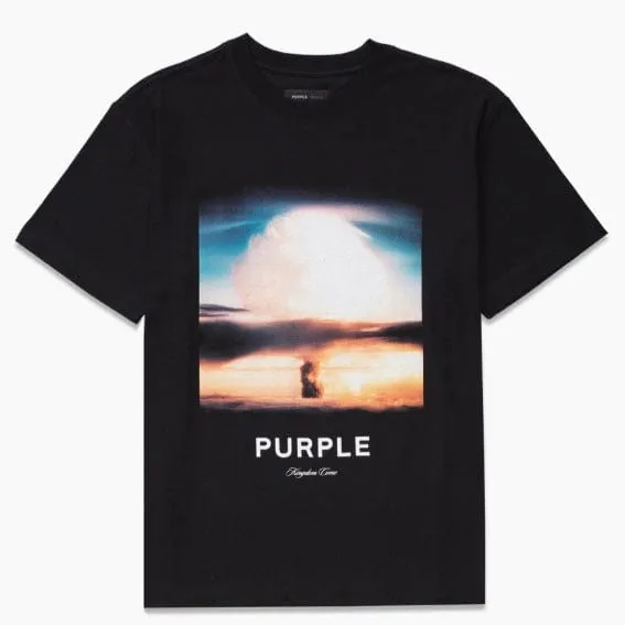 Purple Brand Sunset Black Beauty Textured Jersey SS Tee (Black)