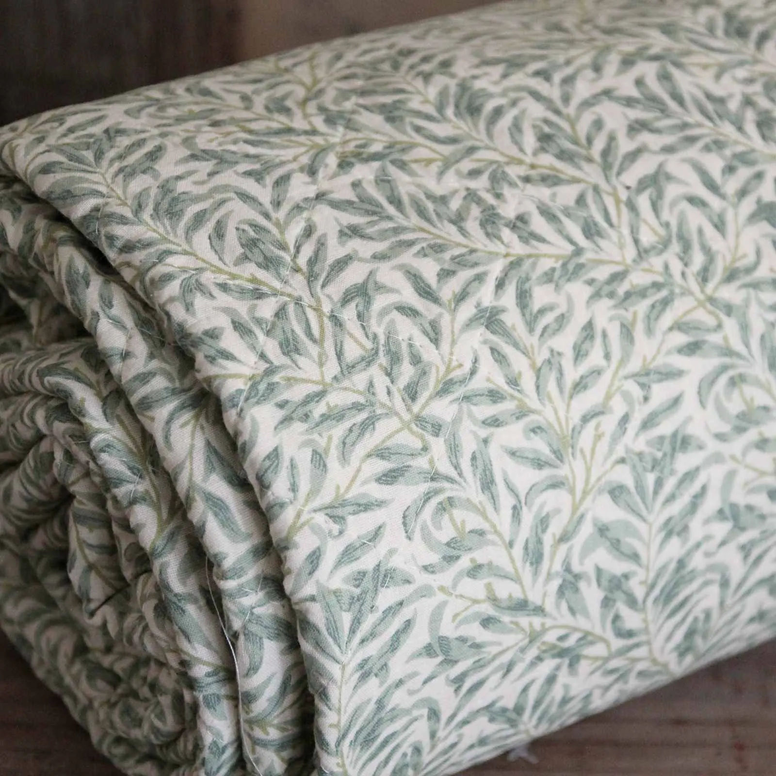 Quilted Bedspread - Leaves