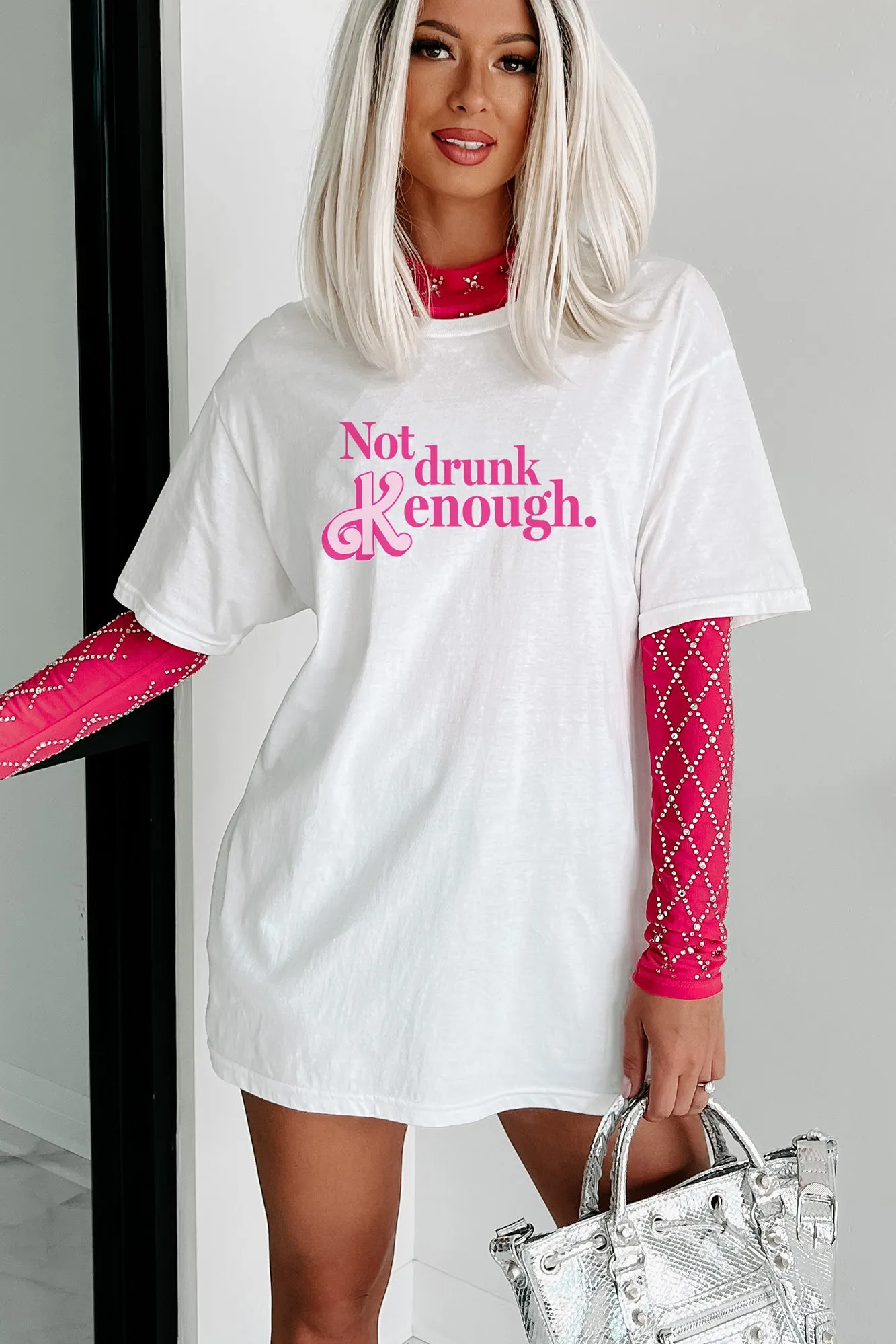 "Not Drunk Kenough" Graphic - Multiple Shirt Options (White) - Print On Demand