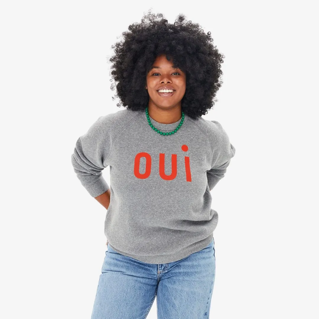 "Oui" Sweatshirt (Grey)