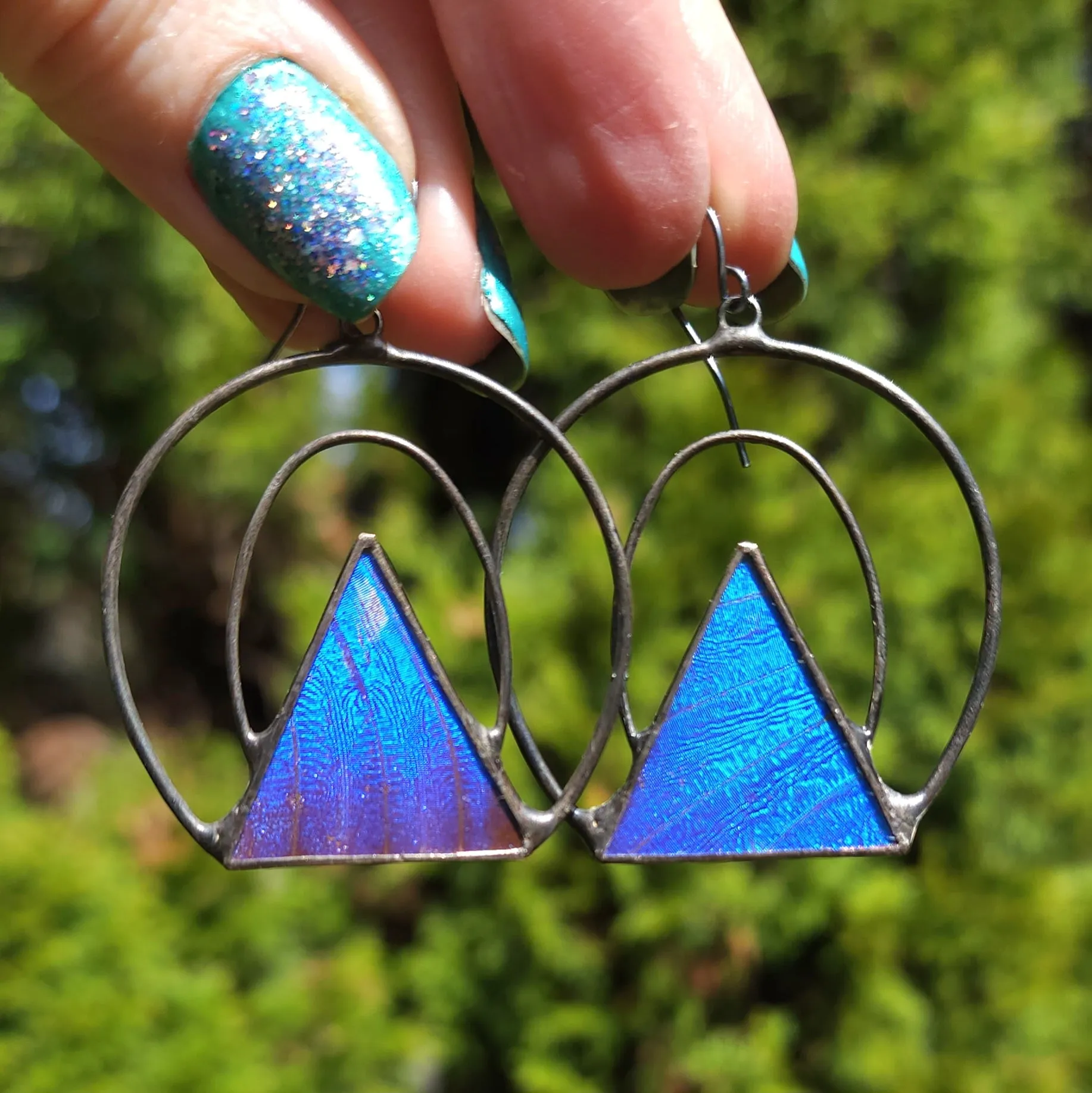 RESERVED Blue Morpho Butterfly Summit Earrings - Wholesale Jewelry