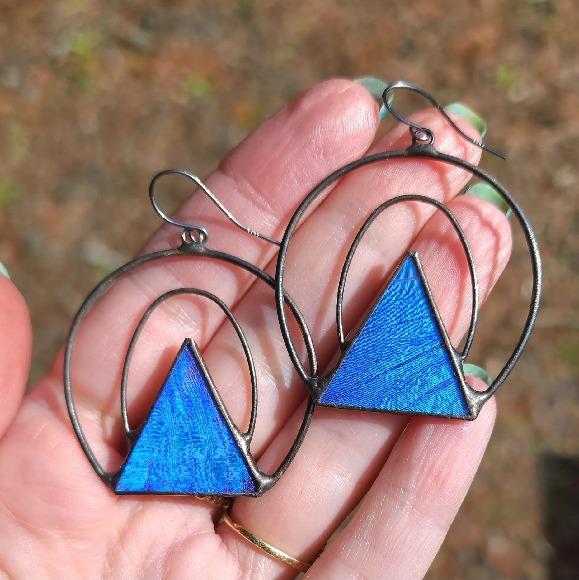 RESERVED Blue Morpho Butterfly Summit Earrings - Wholesale Jewelry