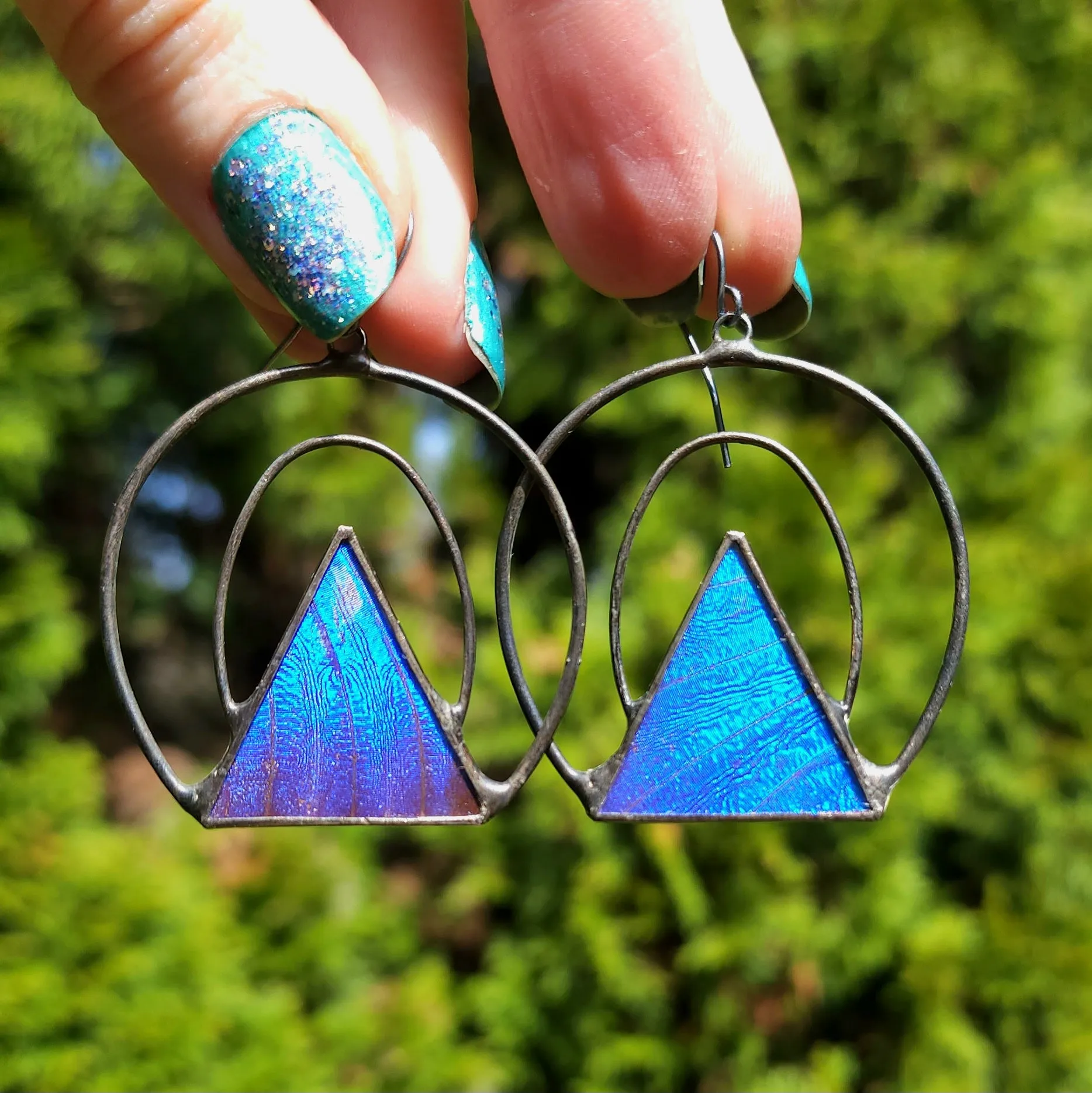 RESERVED Blue Morpho Butterfly Summit Earrings - Wholesale Jewelry