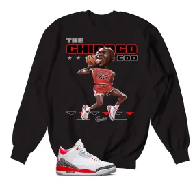 Retro 3 Fire Red Sweater - Dunk - Black