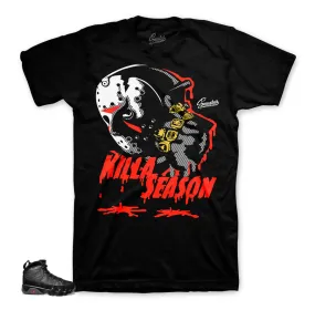 Retro 9 Bred Shirt - Killa Season - Black