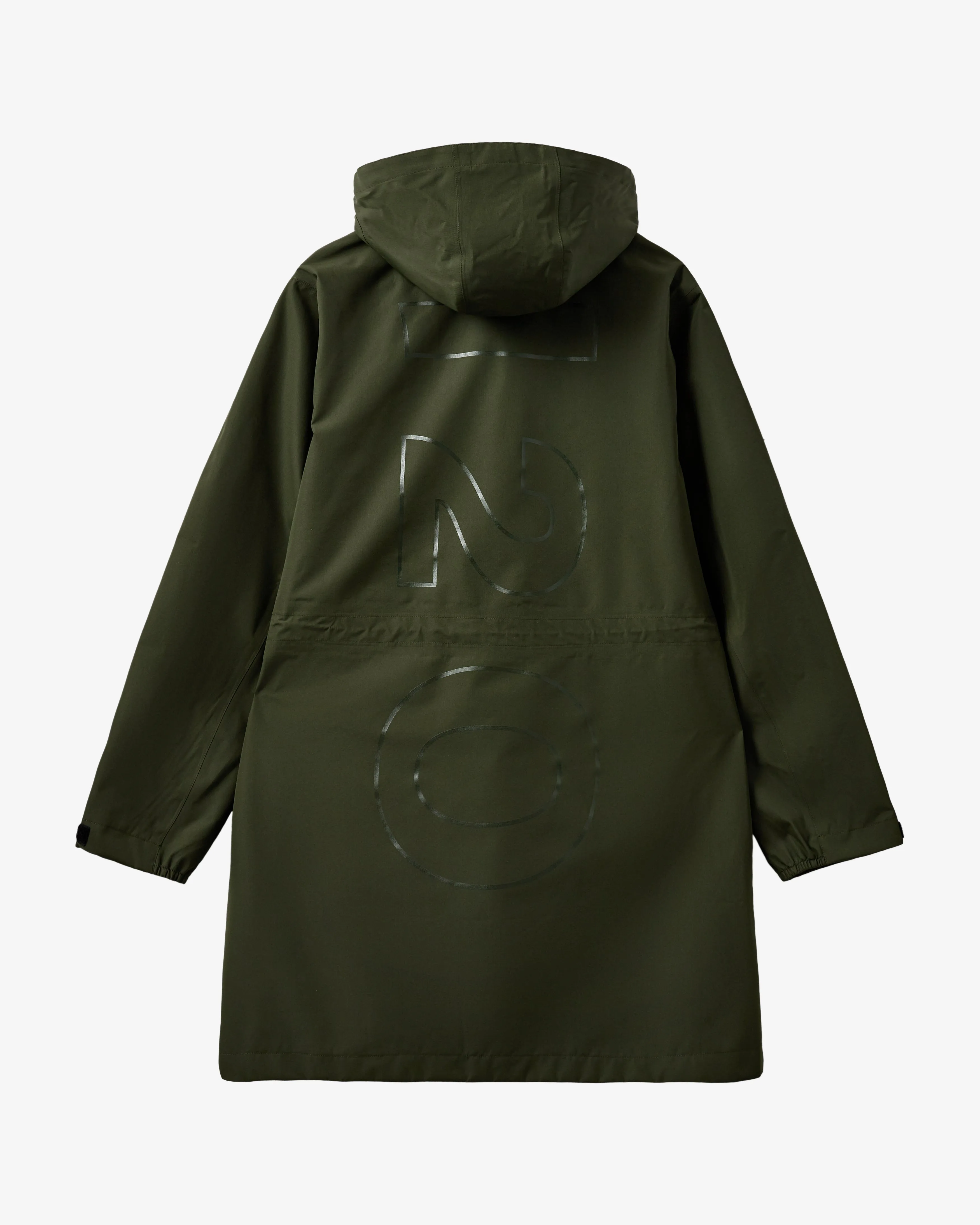 Rømø LW Long Rain Jacket - Army