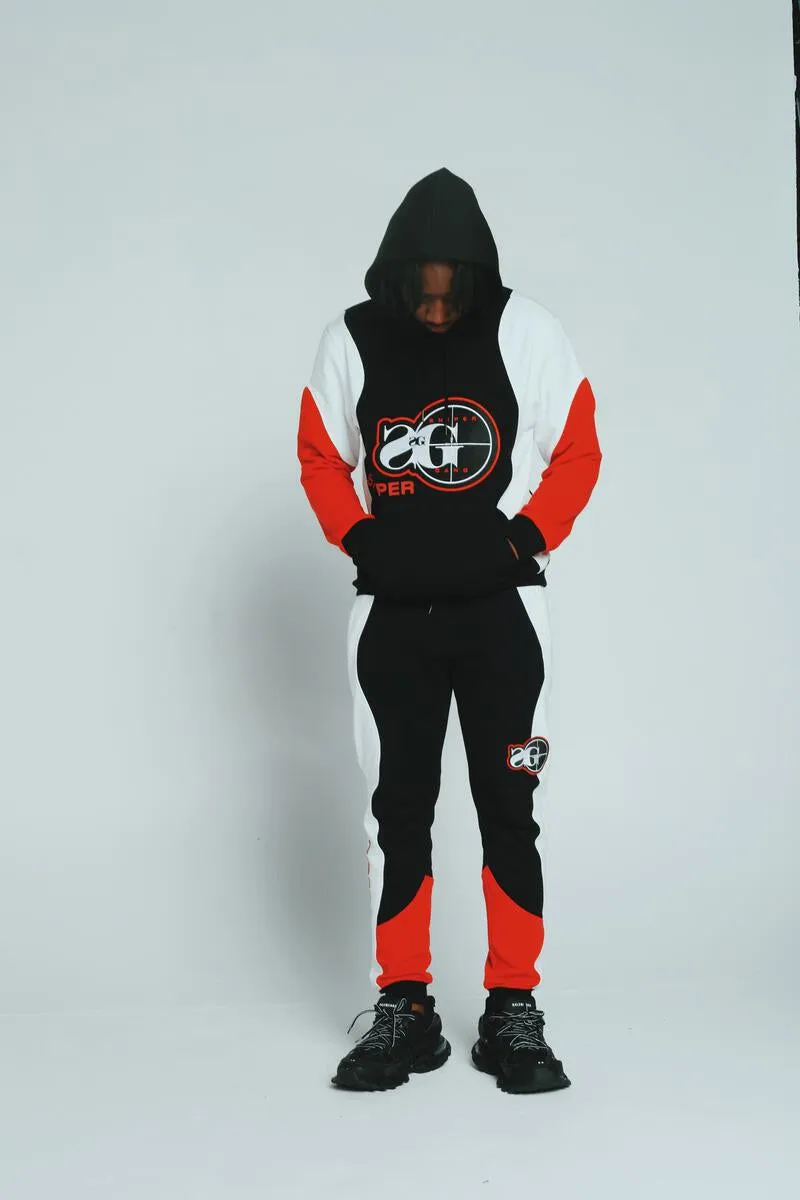 SG WAVY SNIPER HOODIE BLACK/RED