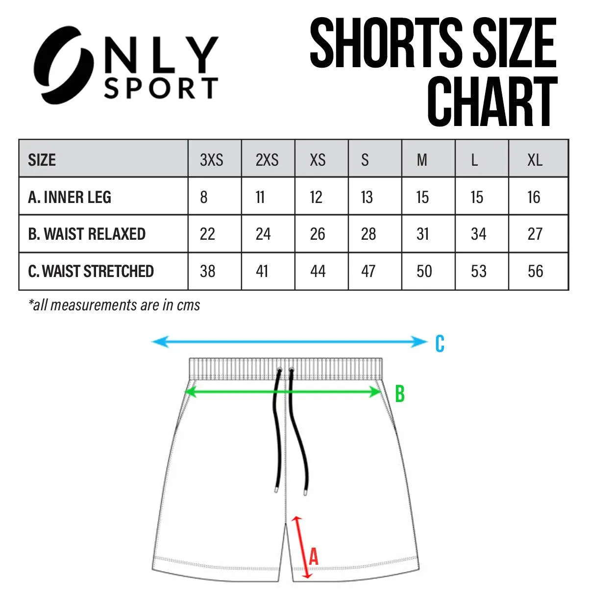 SHORTS - SKY BLUE