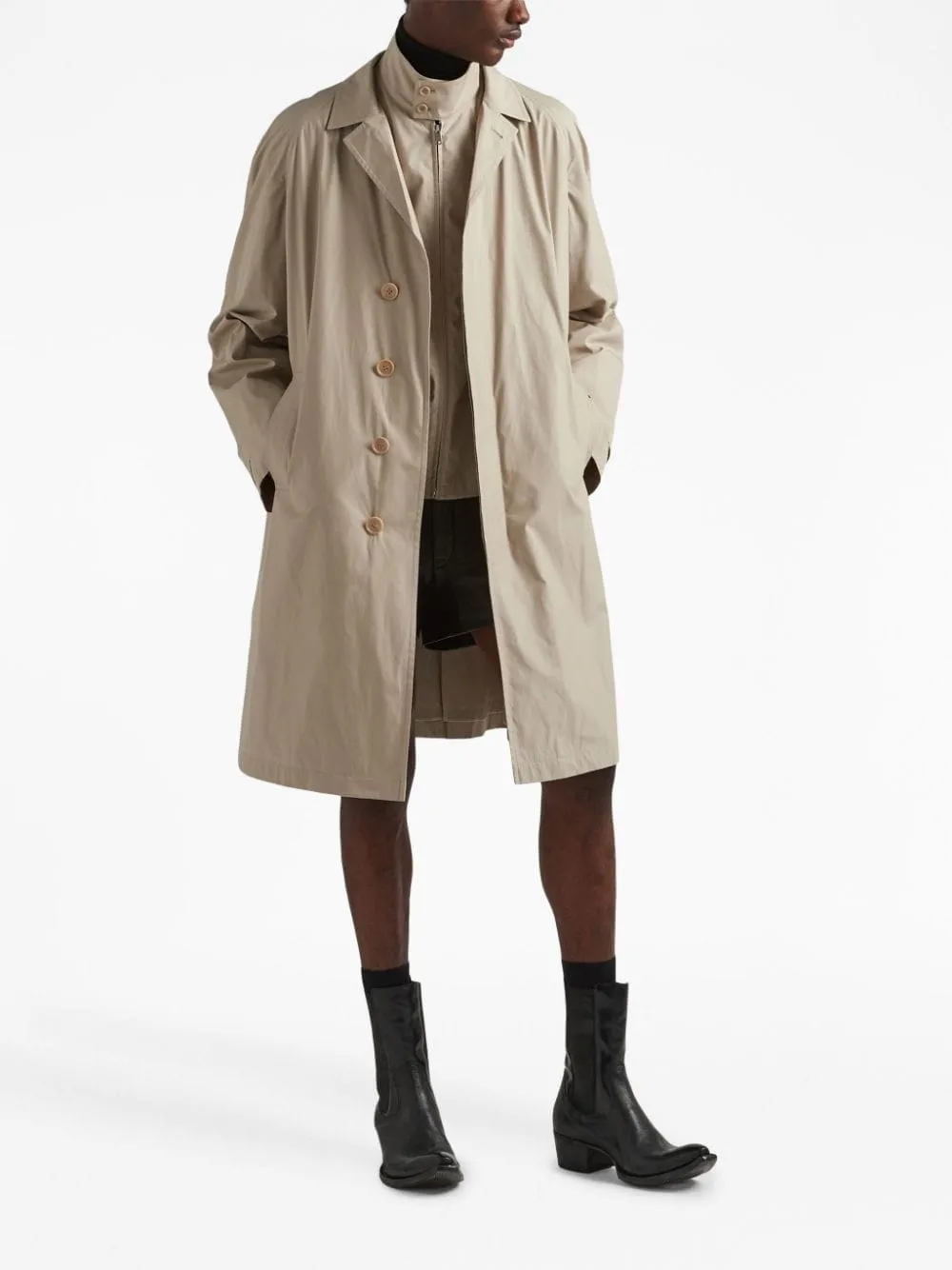 SINGLE-BREASTED COTTON OVERCOAT