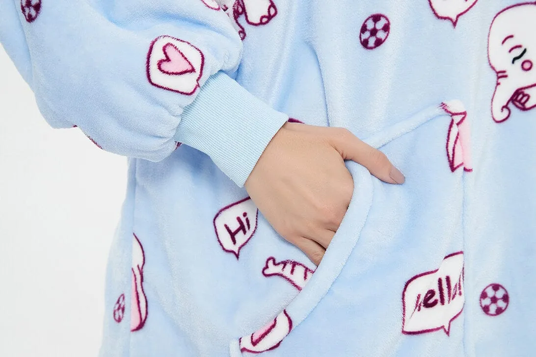 Snuggly™ Oversized Elephant Love Blanket Hoodie