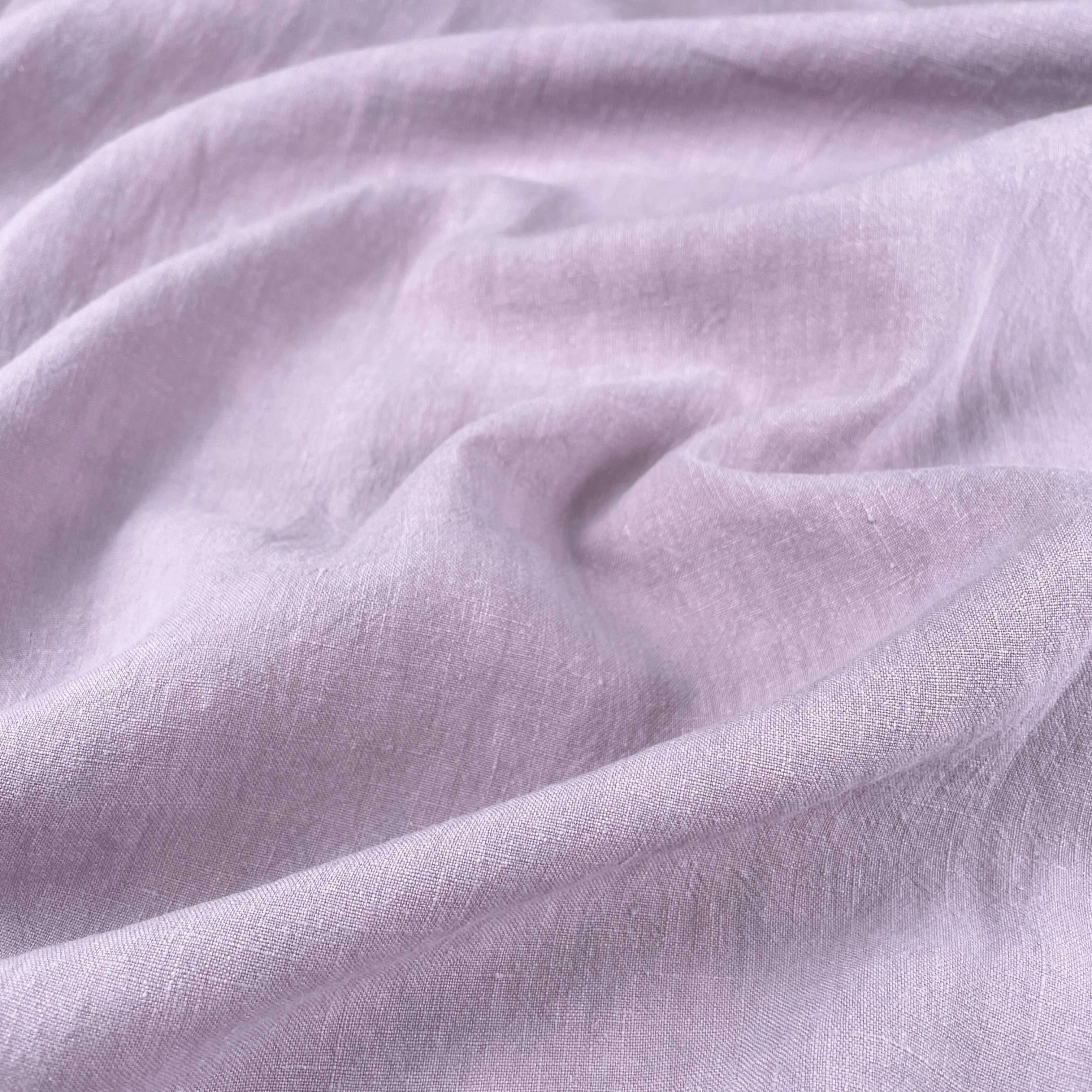 Soft Washed Lightweight Linen Fabric in Lilac