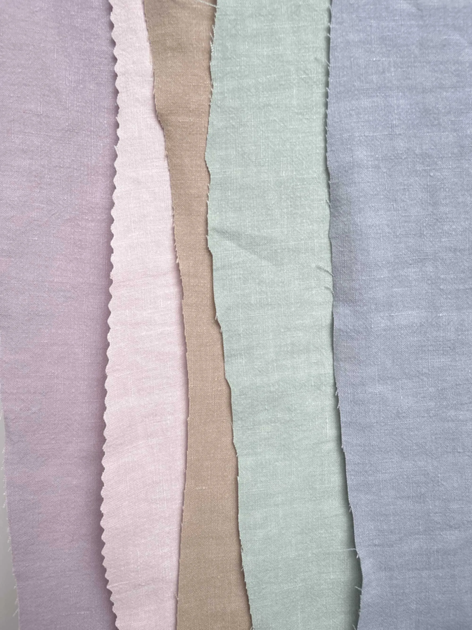 Soft Washed Lightweight Linen Fabric in Lilac