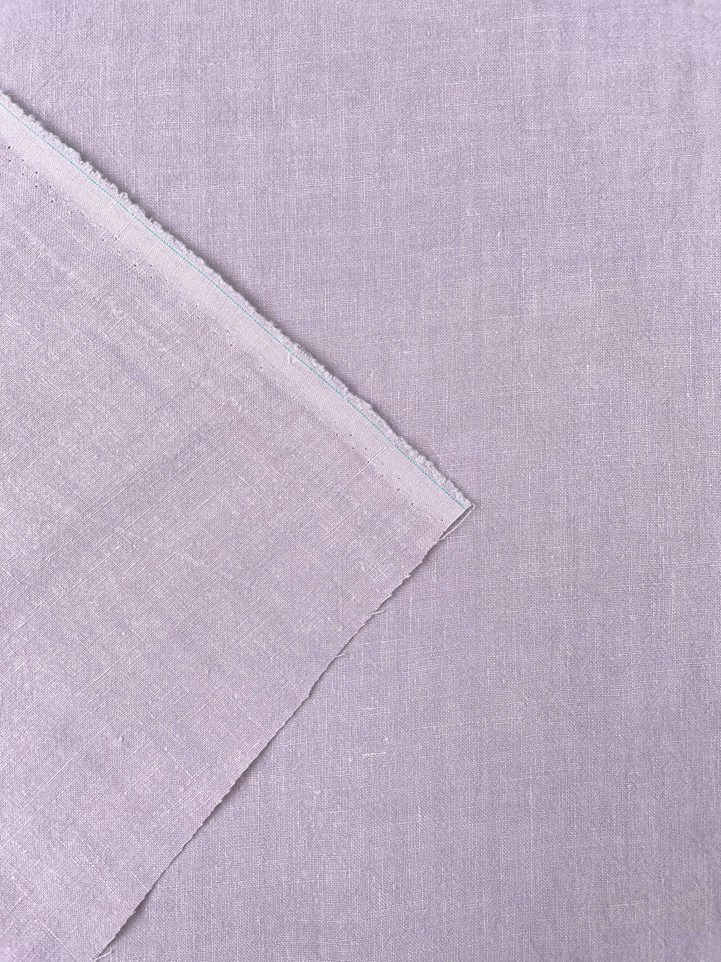 Soft Washed Lightweight Linen Fabric in Lilac