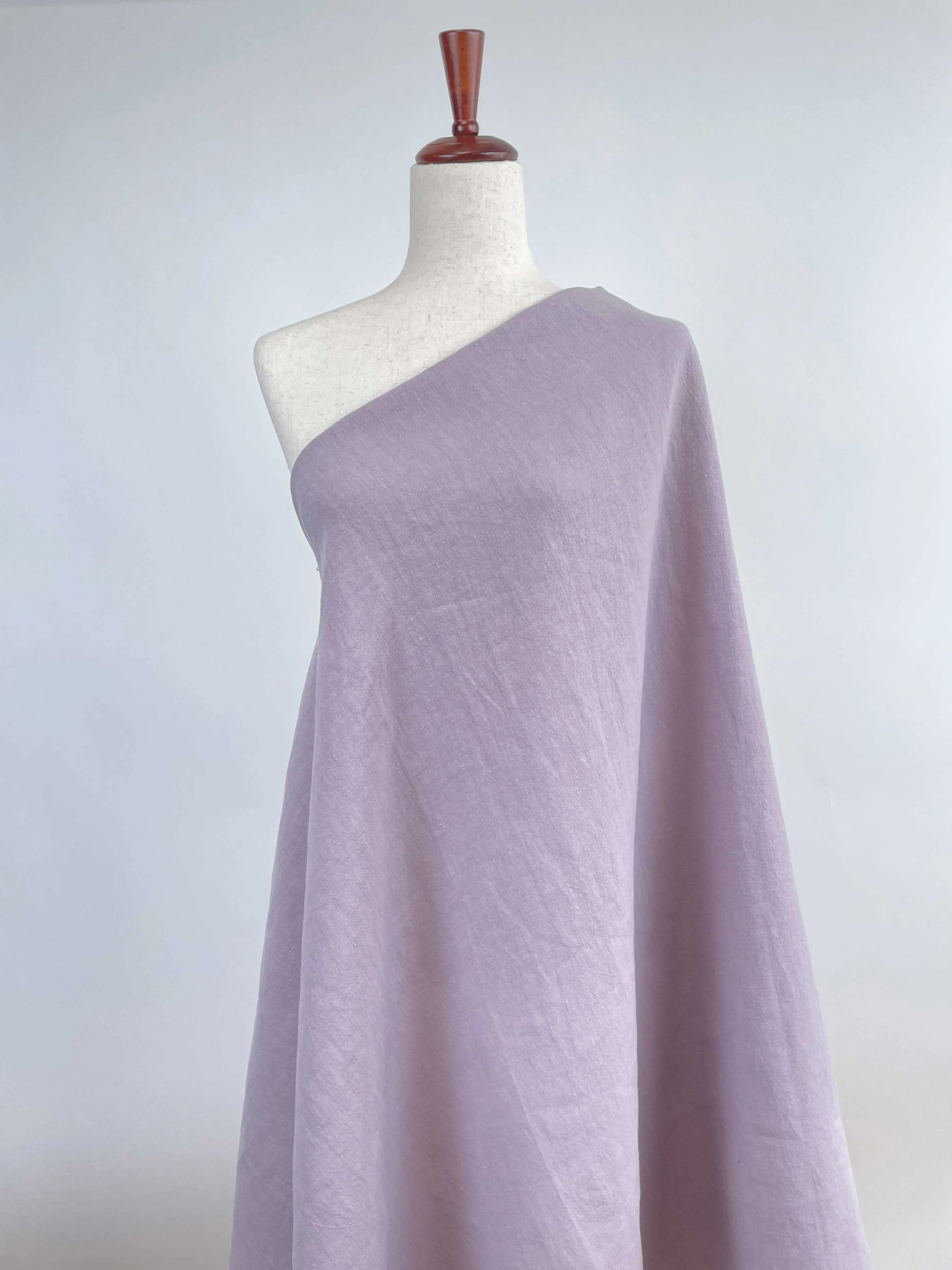 Soft Washed Lightweight Linen Fabric in Lilac