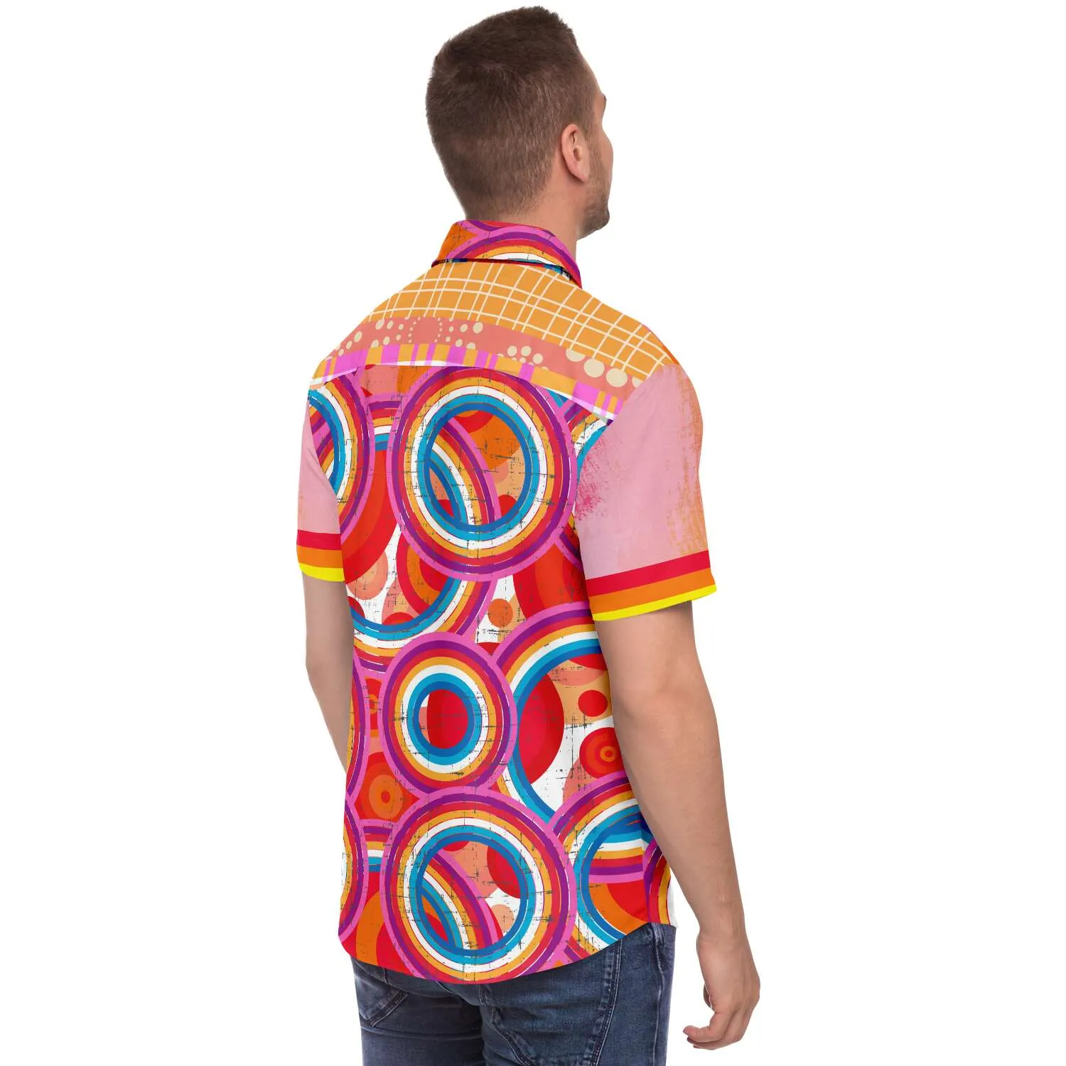 Solar Flare Short Sleeve Button Down Shirt