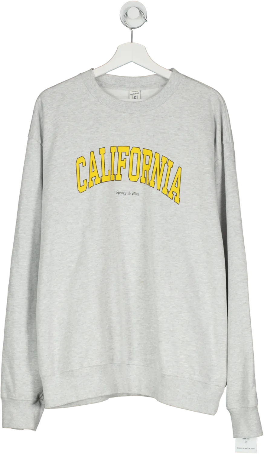 Sporty & Rich Grey California Sweatshirt UK L