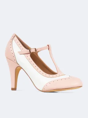 Strap Round Toe Retro Oxford Pumps