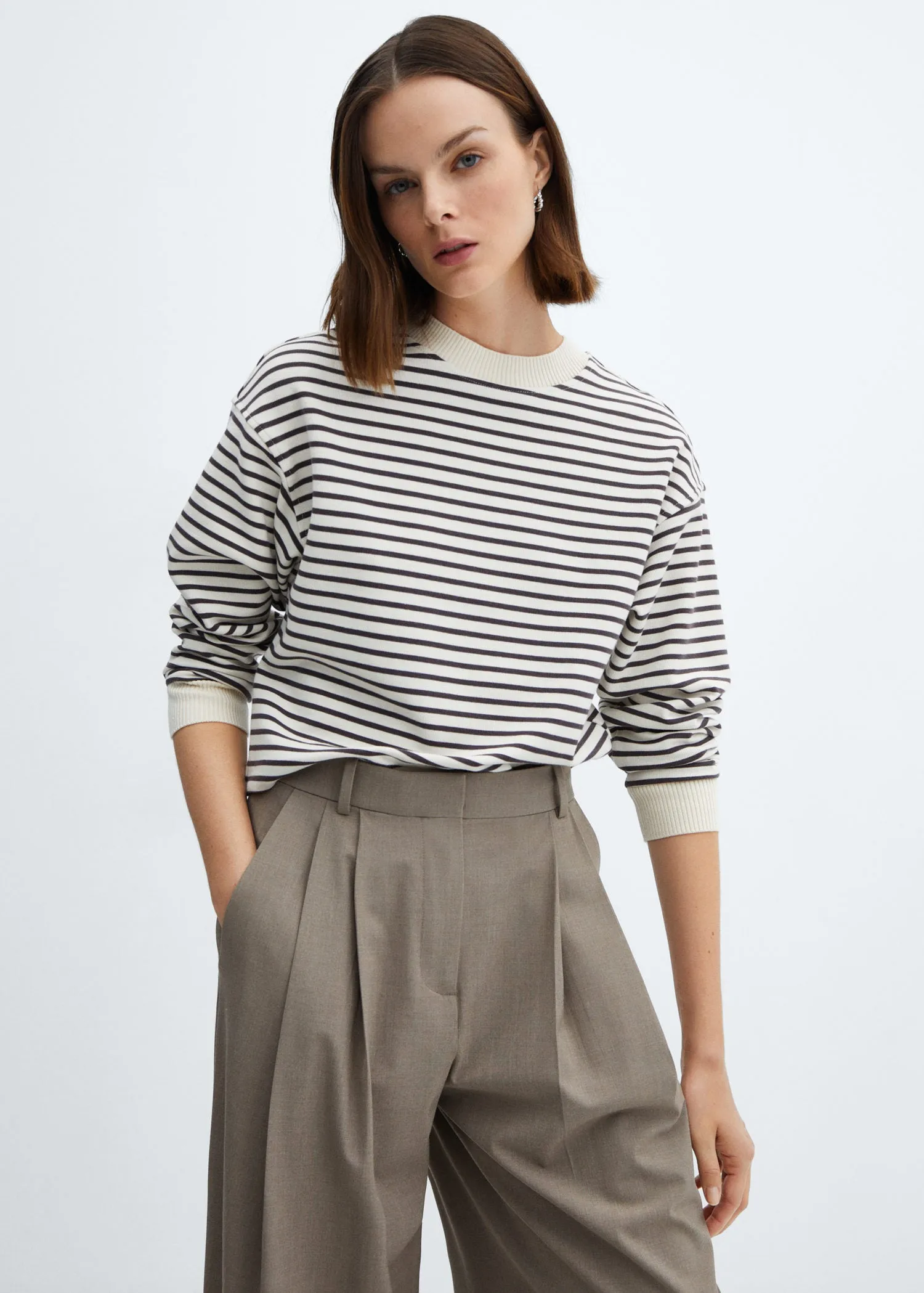 Striped knitted sweatshirt