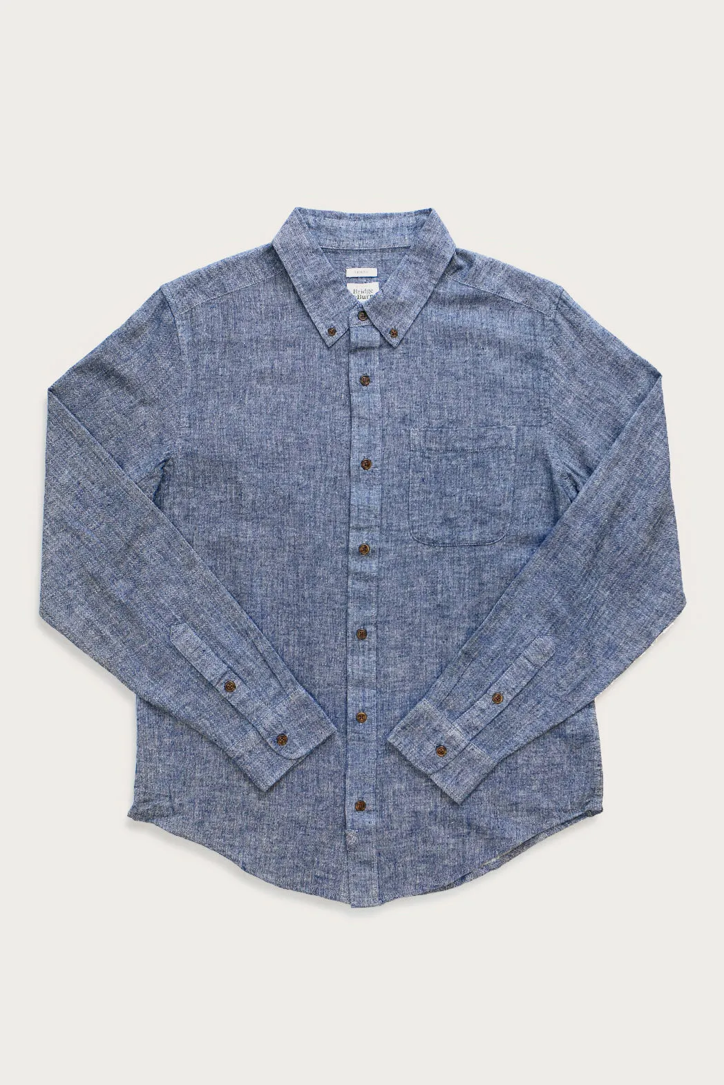 Sutton Slim Shirt / Indigo Herringbone