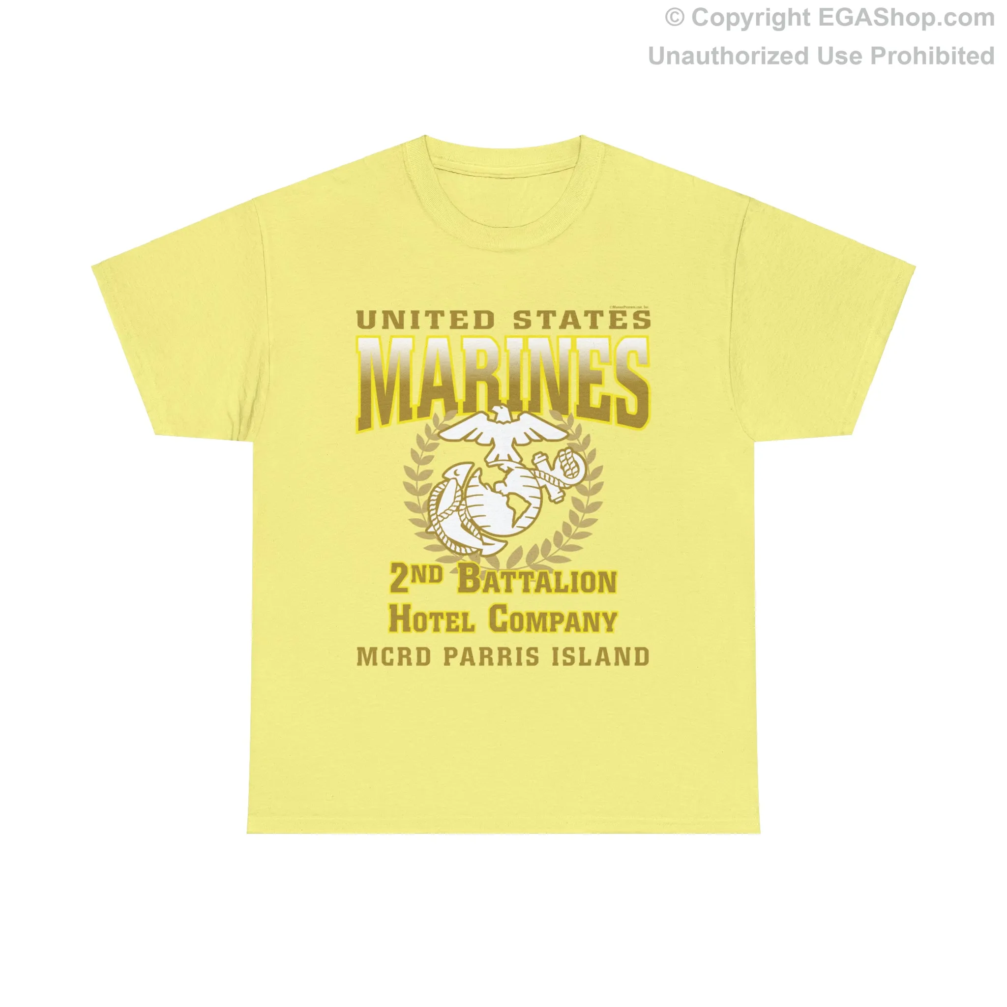 T-Shirt: Hotel Co. MCRD Parris Island (EGA   Back Proud Family)