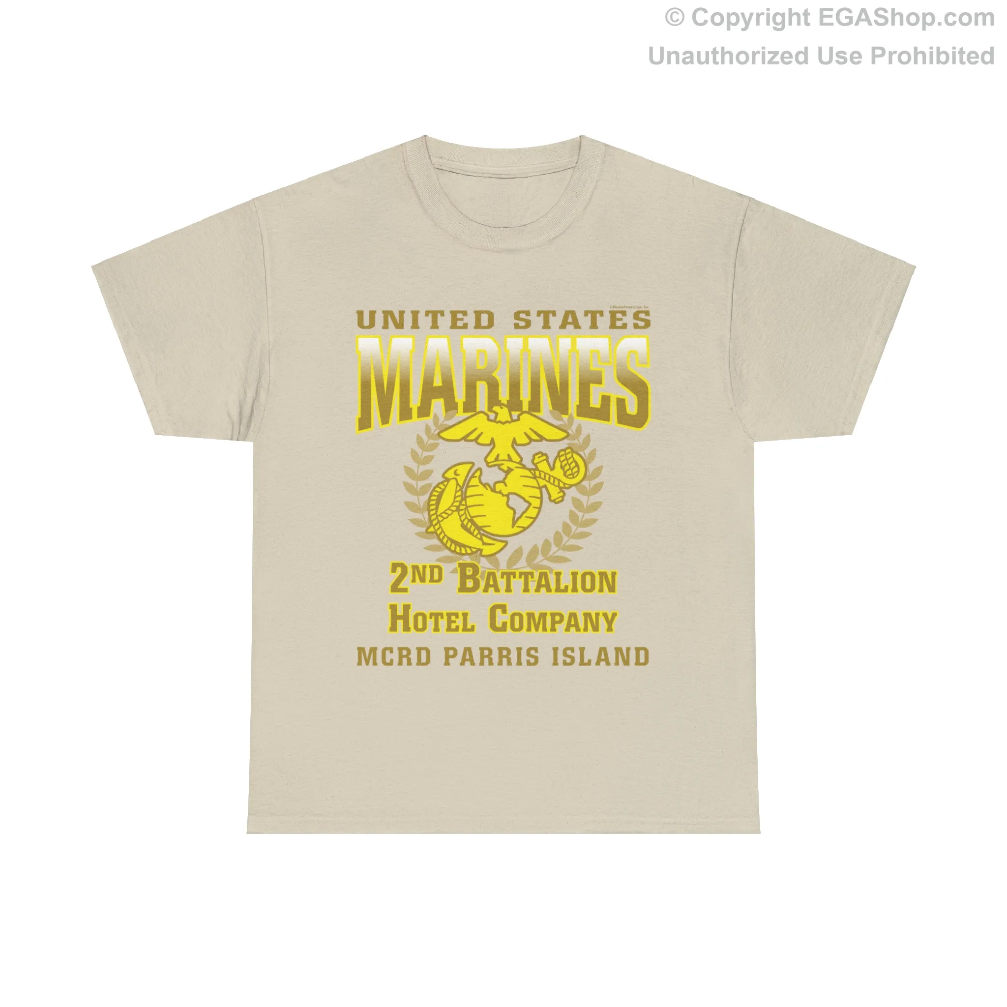 T-Shirt: Hotel Co. MCRD Parris Island (EGA   Back Proud Family)