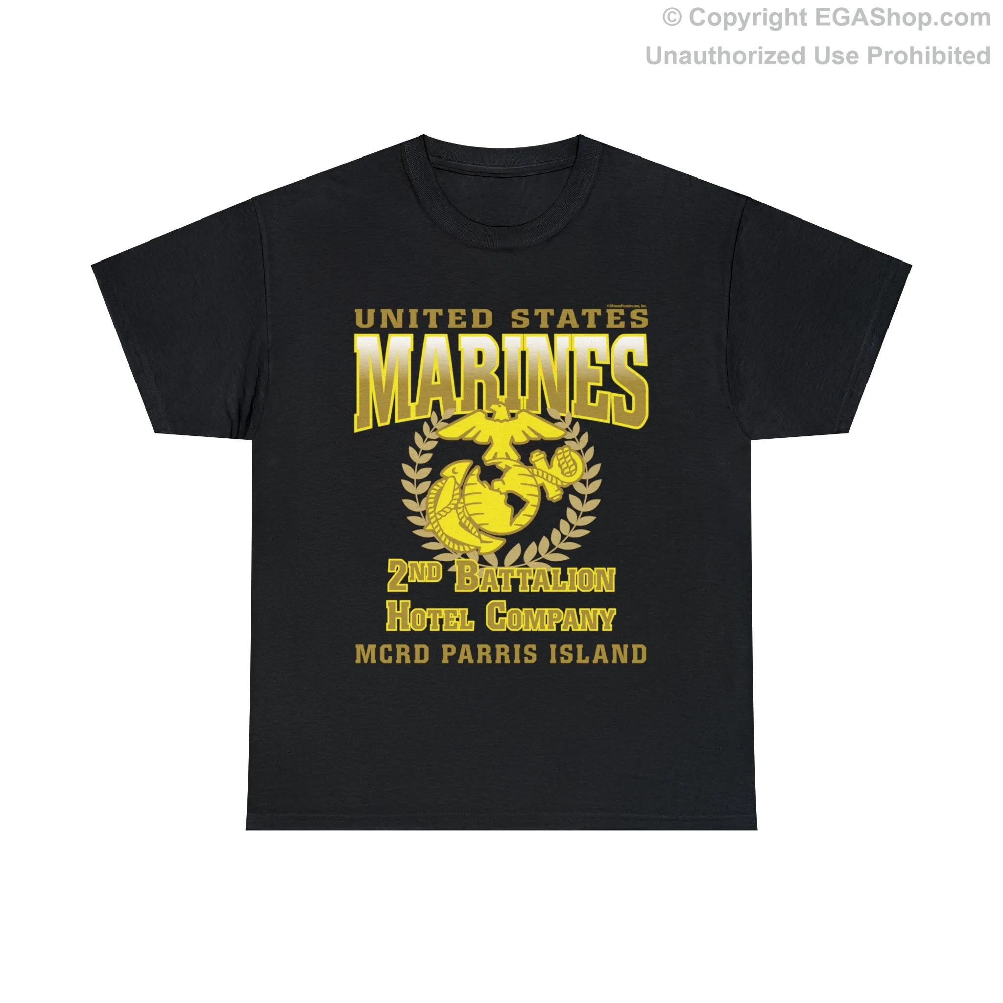 T-Shirt: Hotel Co. MCRD Parris Island (EGA   Back Proud Family)