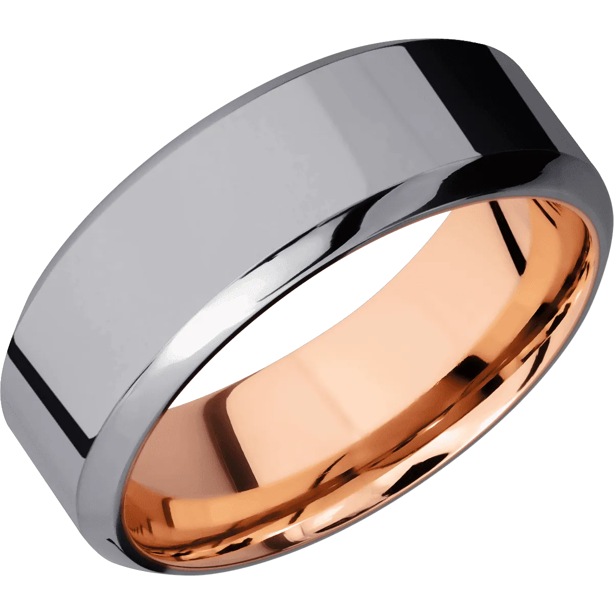 Tantalum with Polish , Polish Finish and 14K Rose Gold