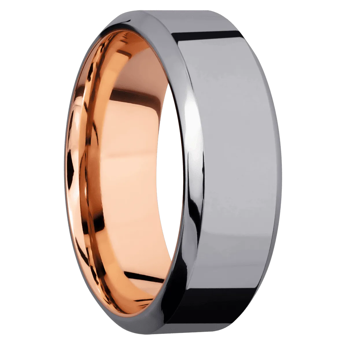 Tantalum with Polish , Polish Finish and 14K Rose Gold