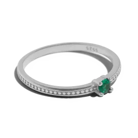 THE EMMA RING GREEN - sterling silver