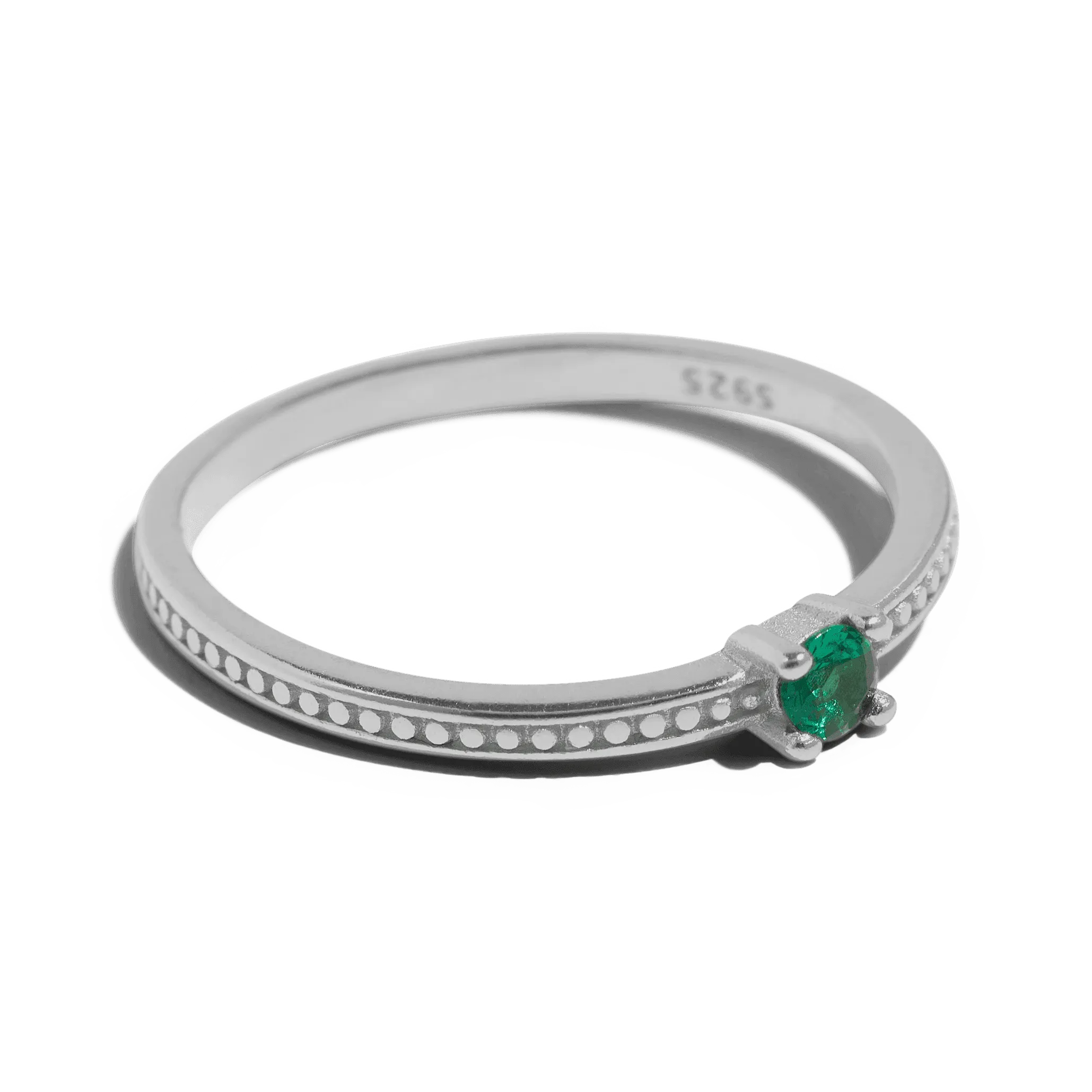 THE EMMA RING GREEN - sterling silver