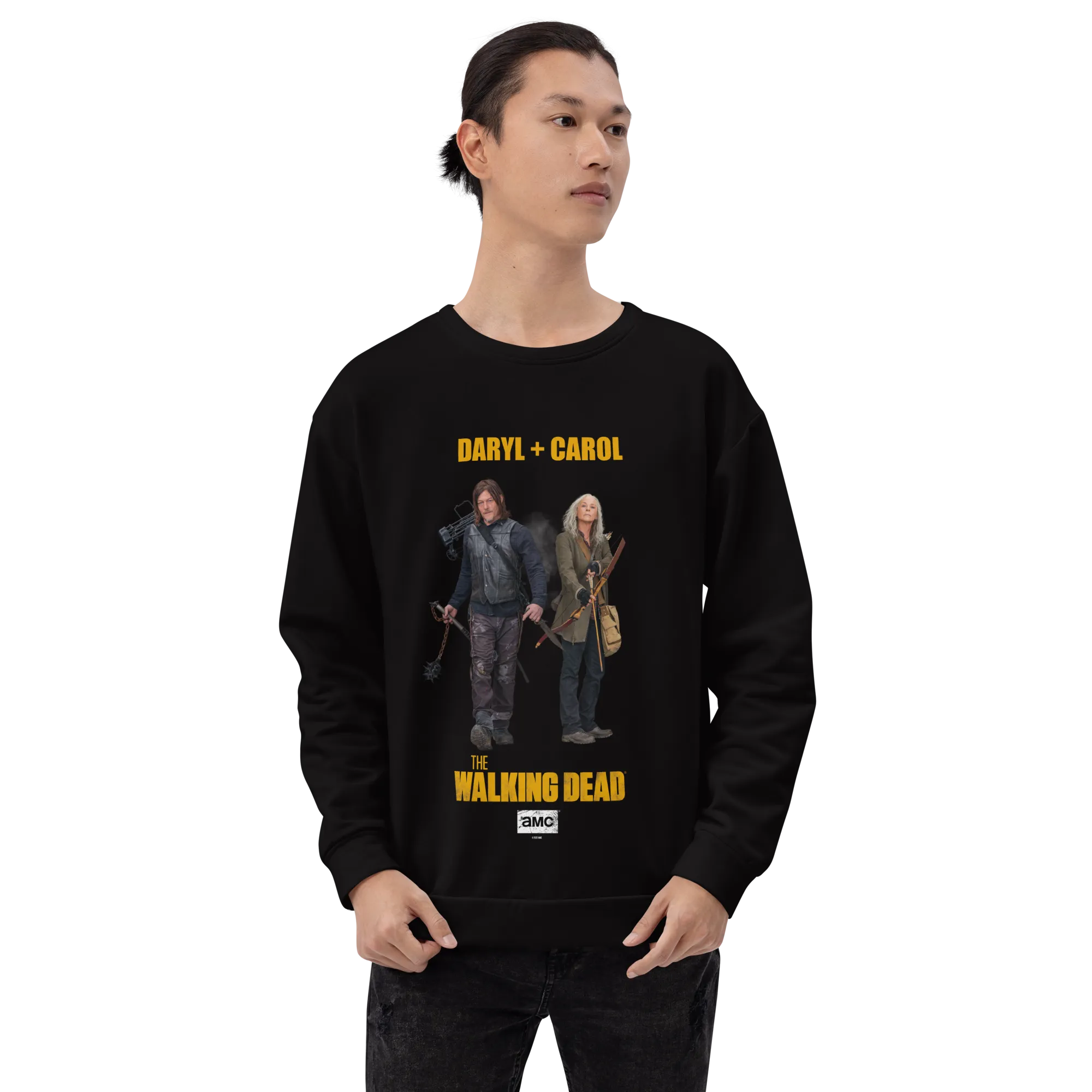 The Walking Dead Daryl   Carol Unisex Crew Neck Sweatshirt