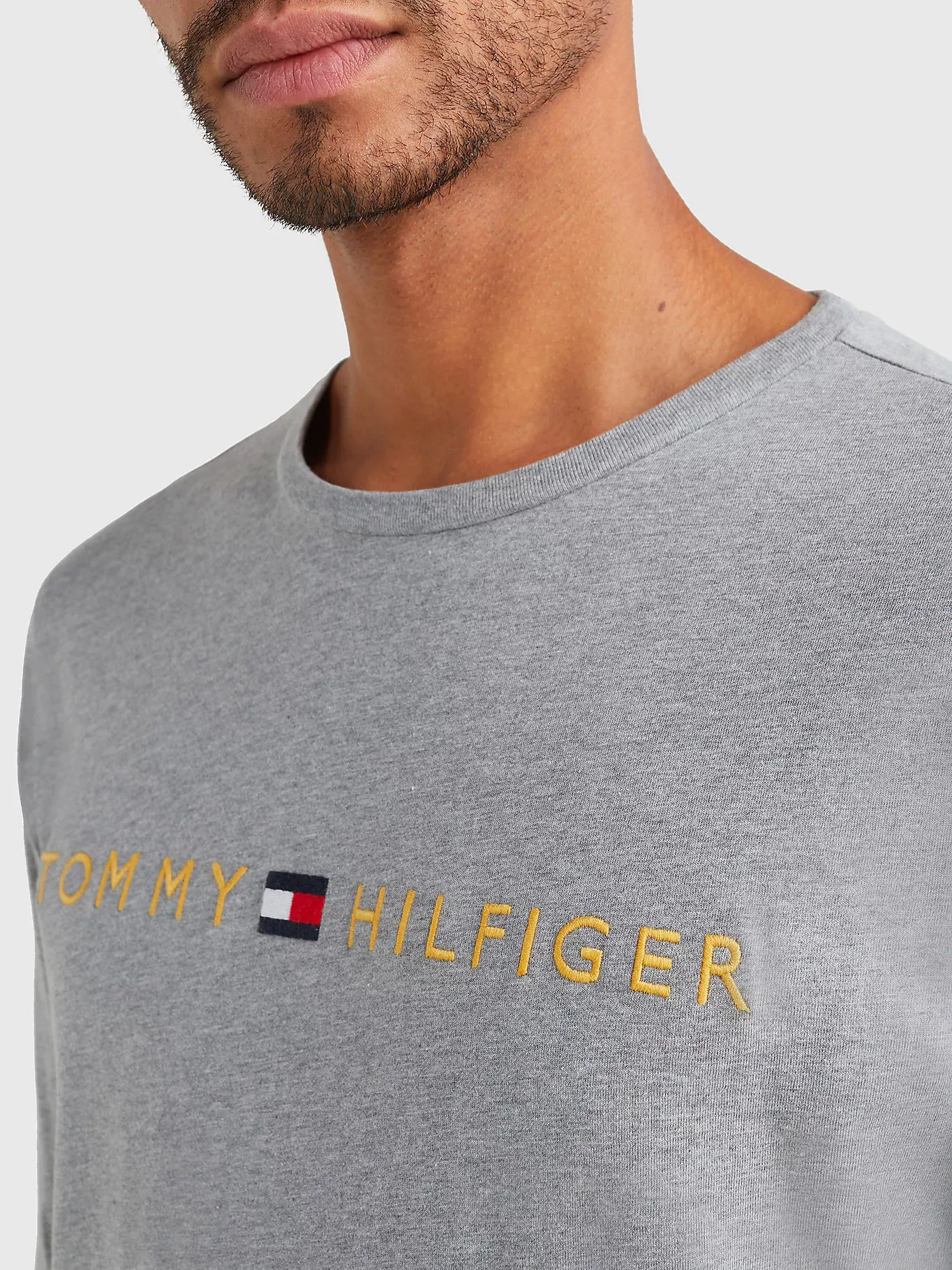 Tommy Hilfiger 'Gold Logo' Long Sleeve Lounge T-Shirt