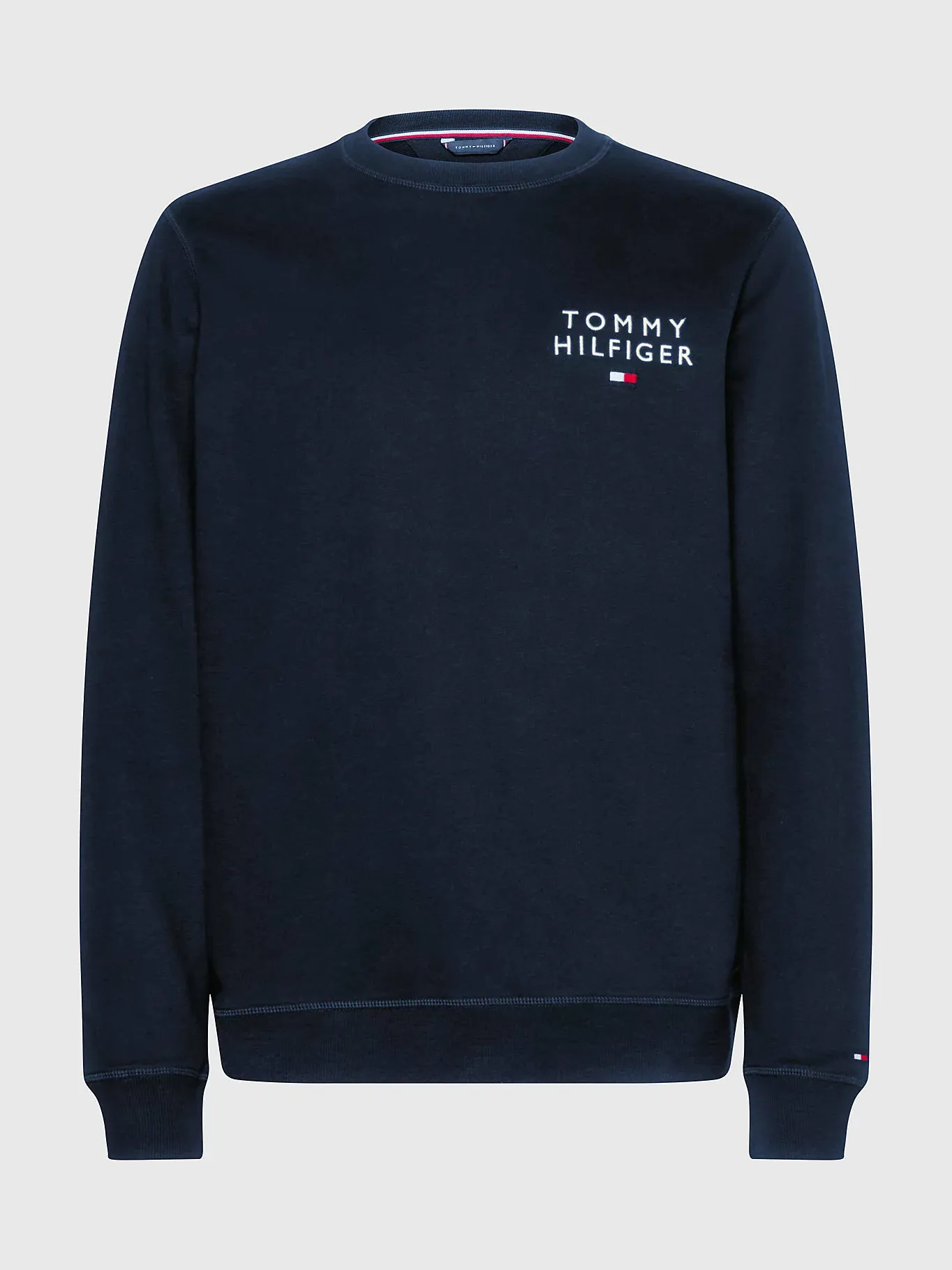 Tommy Hilfiger Mens Crew Neck Logo Lounge Sweatshirt