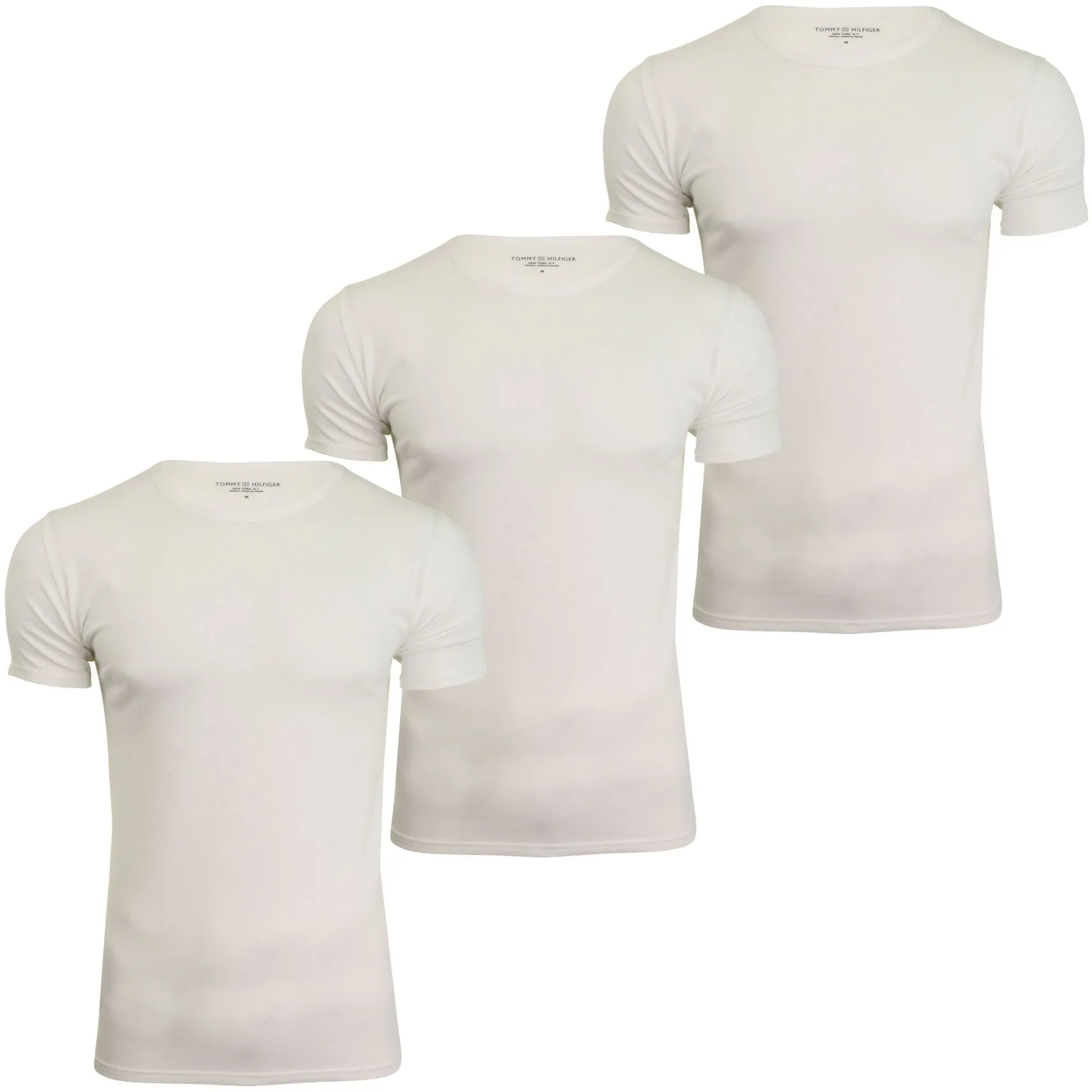 Tommy Hilfiger Men's Crew Neck Loungewear T-Shirt - Short Sleeved (3-Pack)