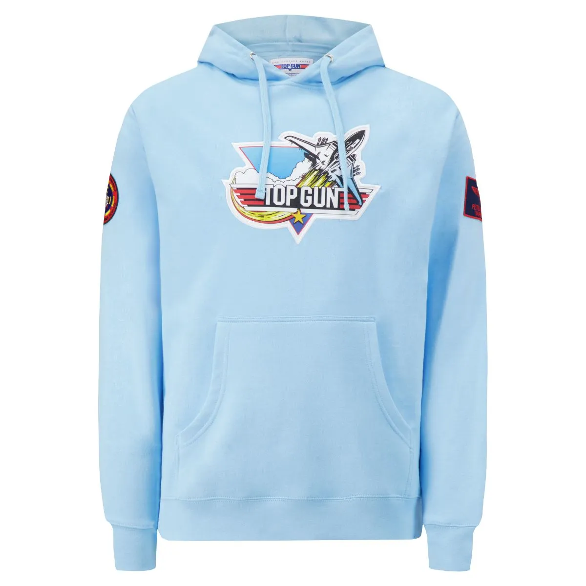 TOP GUN Unisex Retro Logo Hoodie - LIGHT BLUE