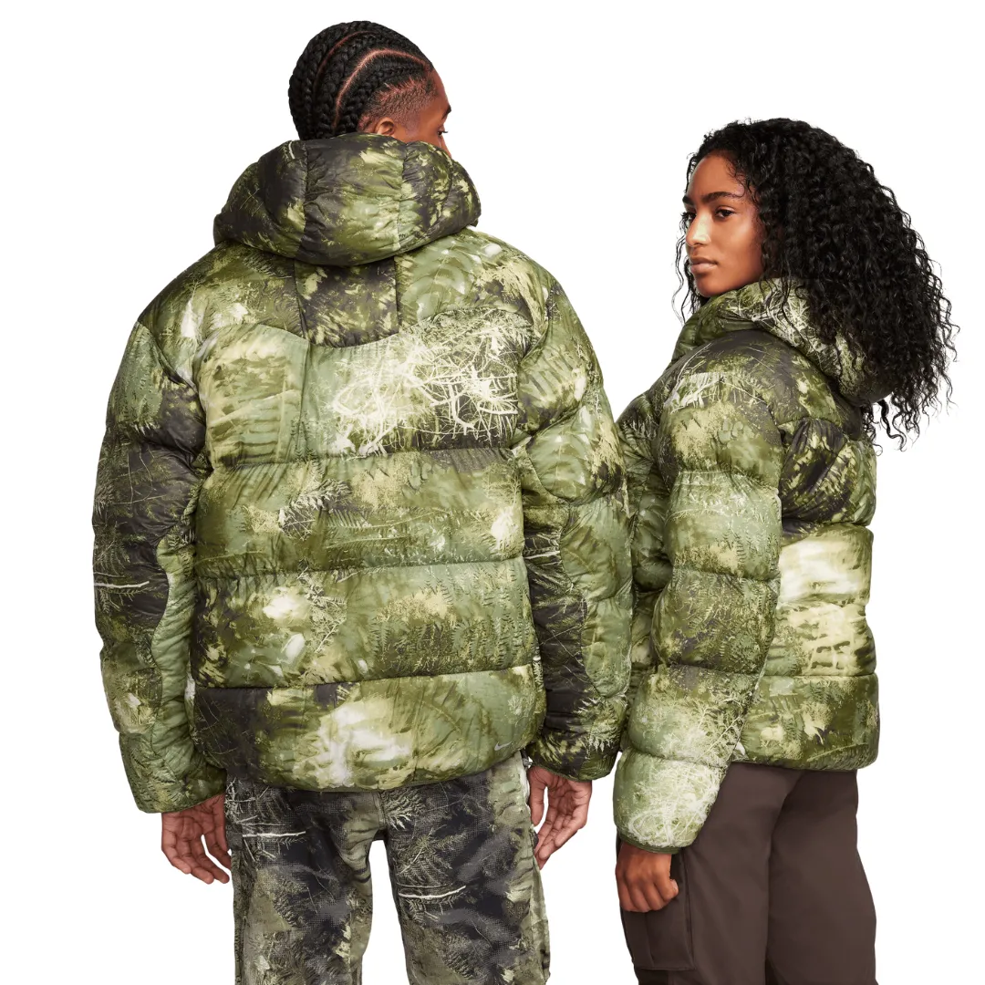 Unisex Nike ACG "Lunar Lake" Puffer - Oil Green/Medium Olive/Reflective Silver