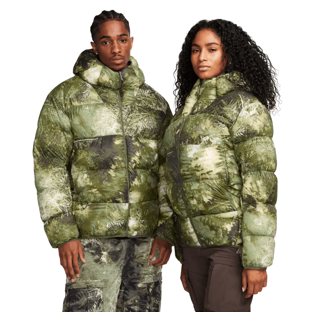 Unisex Nike ACG "Lunar Lake" Puffer - Oil Green/Medium Olive/Reflective Silver