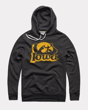 University Iowa Hawkeye State Outline Black Hoodie