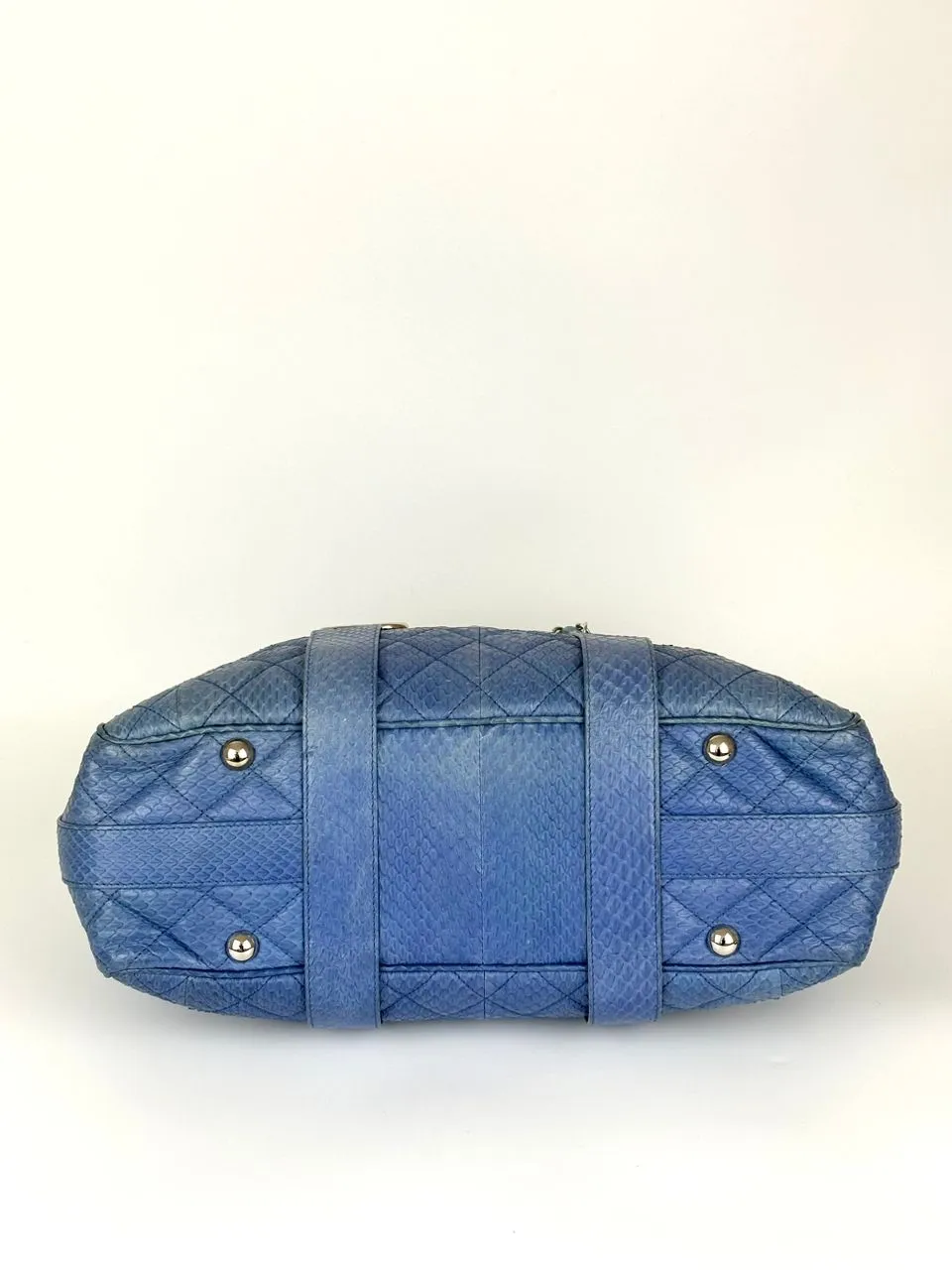 Urban Companion Top Handle Seasonal Blue Python Tote