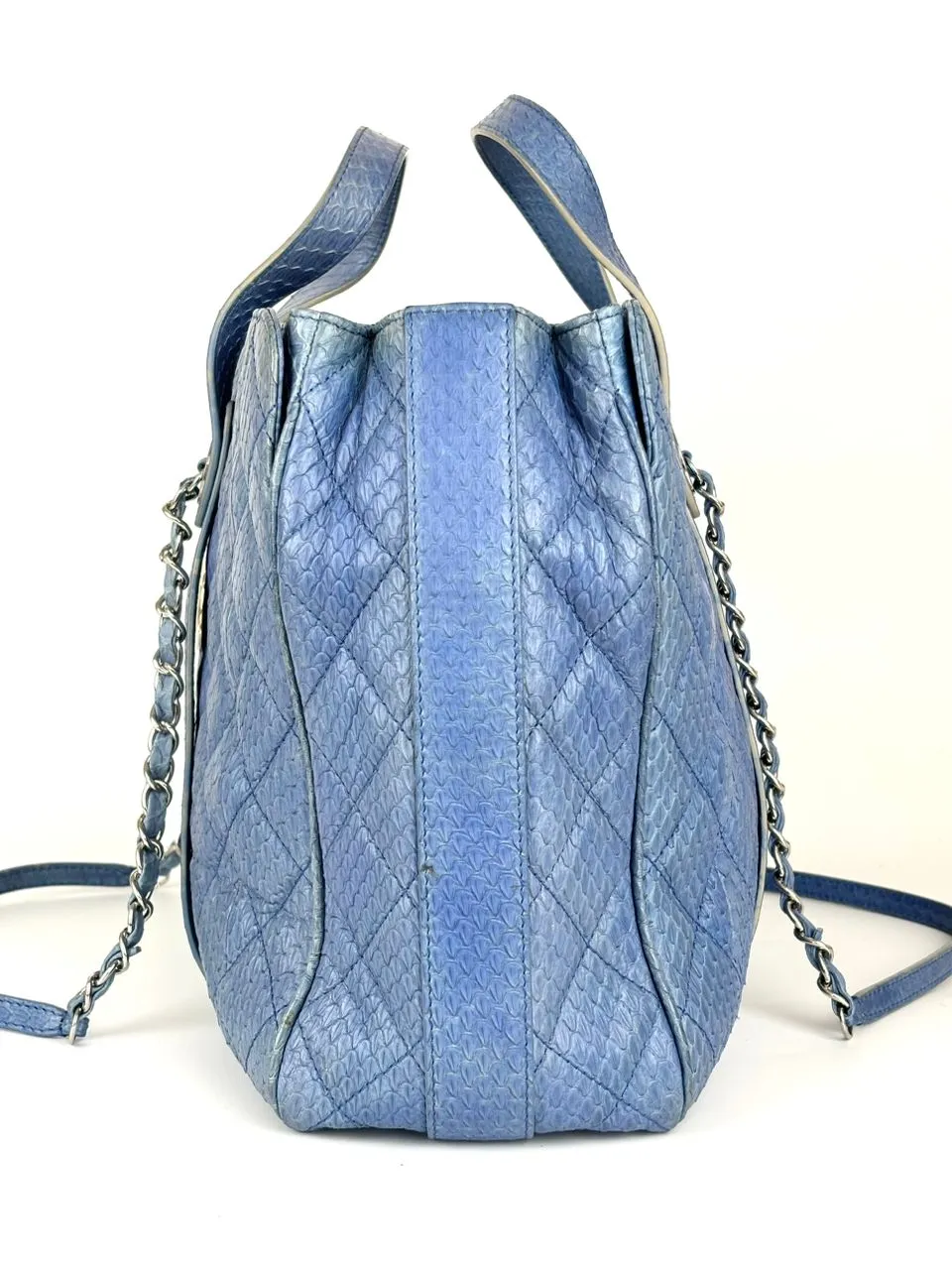 Urban Companion Top Handle Seasonal Blue Python Tote