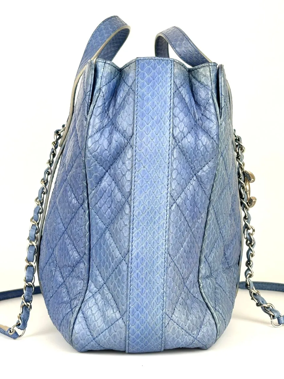 Urban Companion Top Handle Seasonal Blue Python Tote