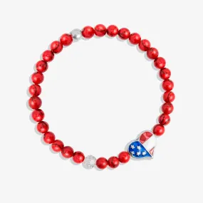 USA Love Red Stretch Bracelet