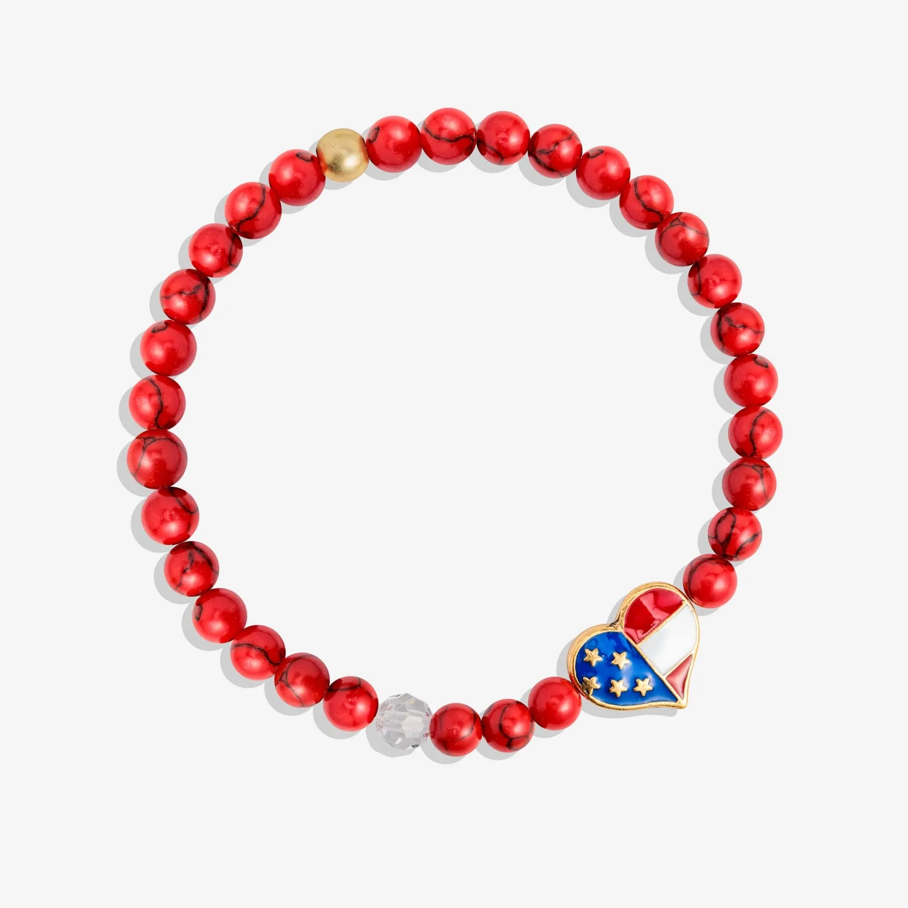 USA Love Red Stretch Bracelet