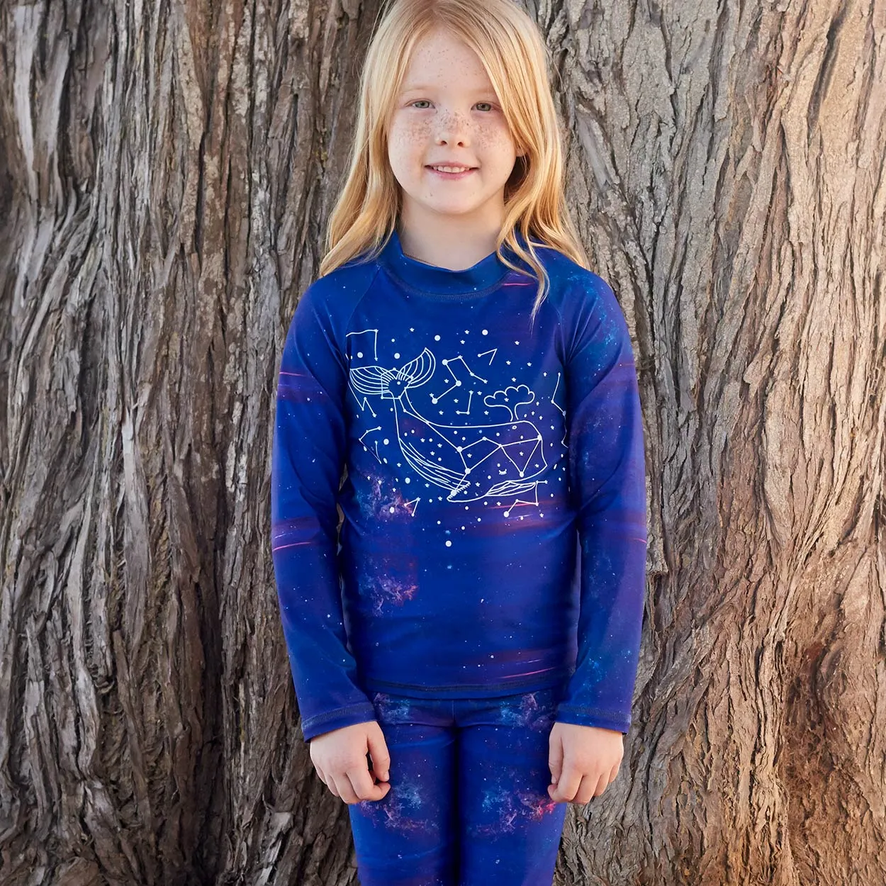 Whale Long Sleeve Rash Guard Top UPF 50 