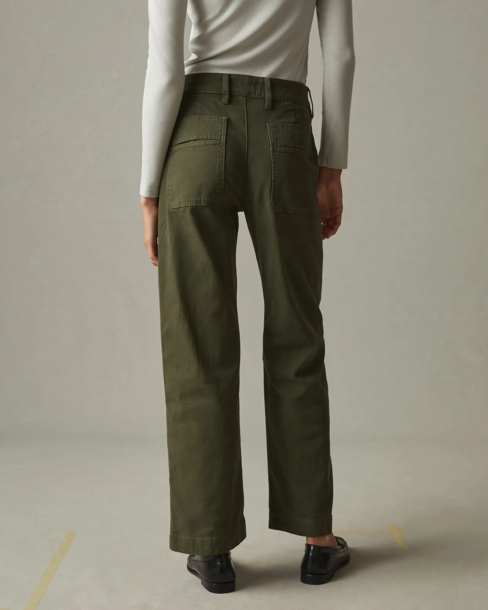 Wide Leg Pant - Moss