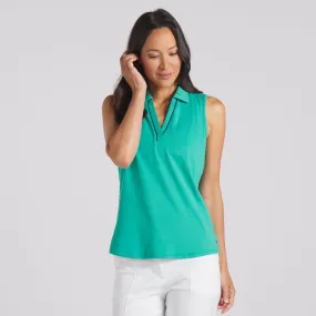 Women's CLOUDSPUN Piped Sleeveless Golf Polo